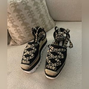 Stella McCartney Gaia Platform Ankle Wrap Espadrilles